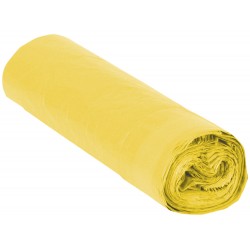 Bolsa basura industrial amarilla 85x105cm galga 110 rollo de 10 unidades