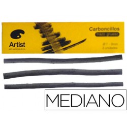 Carboncillo artist medianos 5 6 mm caja de 6 unidades