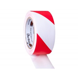 Cinta adhesiva tarifold seguridad para marcaje y senalizacion de suelo 33 mt x 50 mm color blanco rojo