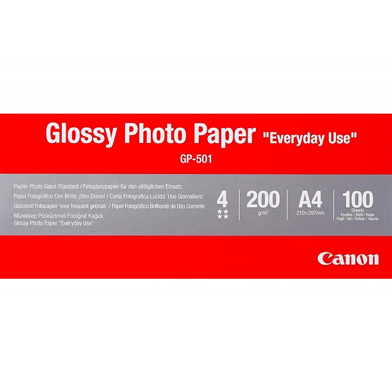 Papel de foto 210 g/m² glossy Canon GP-501 0775B001 DIN A4 100 hojas 