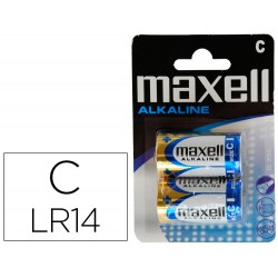 Pila maxell alcalina 15 v tipo c lr14 blister de 2 unidades