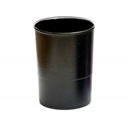 Cubilete portalapices q connect plastico negro opaco diametro 75 mm altura 100 mm