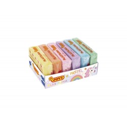 Plastilina jovi 70 tamano pequeno caja de 6 unidades colores pastel surtidos 50g