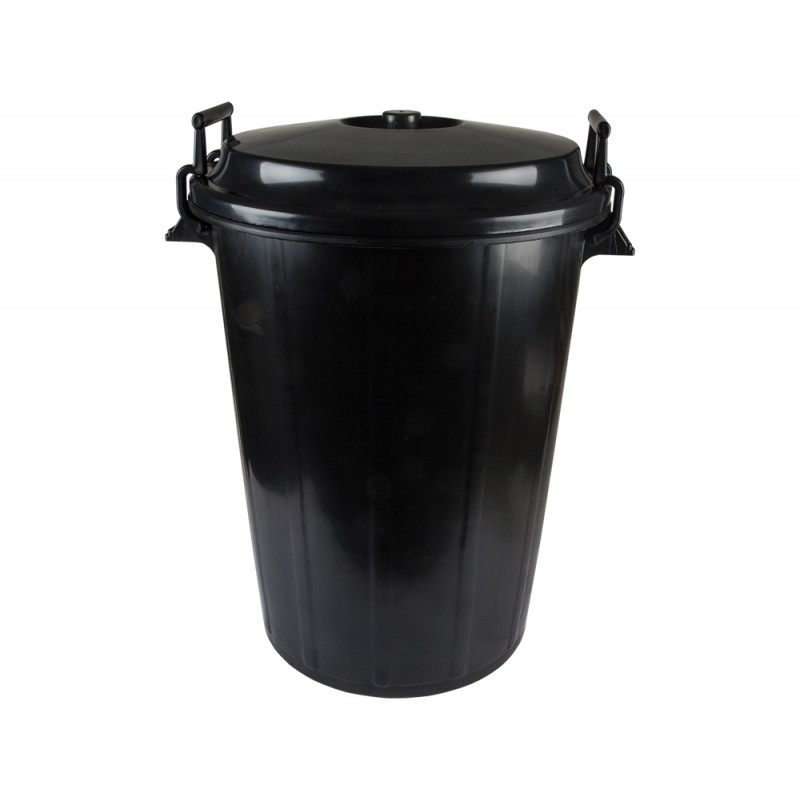 Razón ciclo Variedad Cubo de basura negro con tapa para bolsas 85x105cm 100 litros