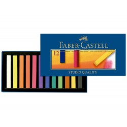 Tiza pastel faber castell estuche carton de 12 unidades colores surtidos