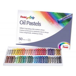 Lapices pentel oil pastel caja de 50 colores surtidos