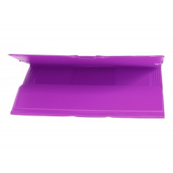 Carpeta liderpapel gomas plastico folio solapa color lila