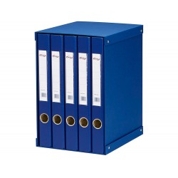 Modulo pardo 5 archivadores de palanca folio 2 anillas 25 mm azul 350x230x300 mm
